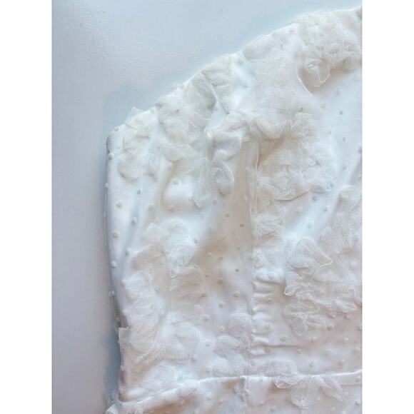 Selfie Leslie Lieah One Shoulder Embellished Dress in White Size Large - Picture 4 of 8